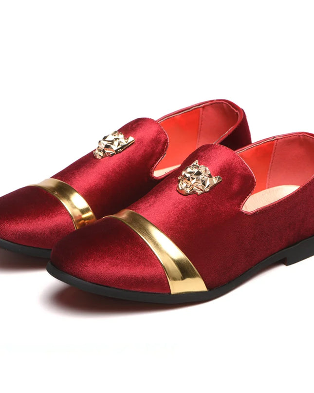 Men's Fashion Loafers With Stylish Metal Studs- Various Colors