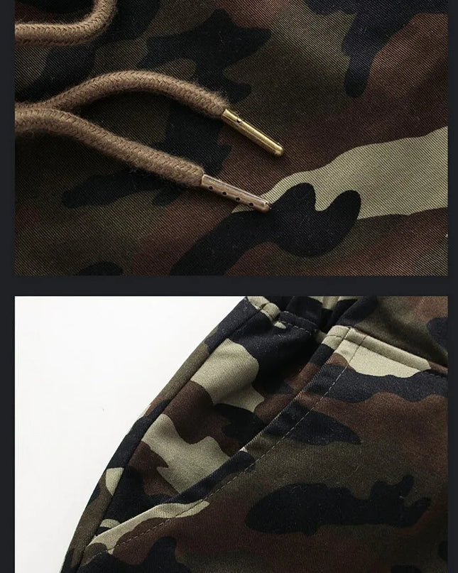 Men's Camouflage Jogger Pants - Comfortable Cotton Cargo Trousers for Men