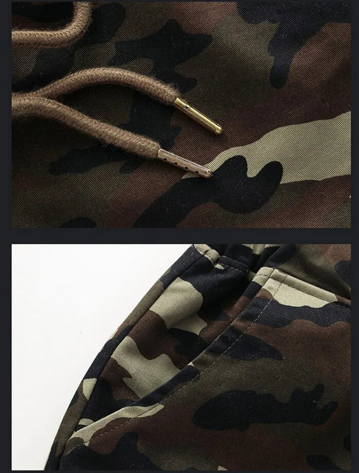 Men's Camouflage Jogger Pants - Comfortable Cotton Cargo Trousers for Men