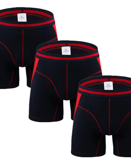 3-Pack Men's Boxer Briefs - Comfortable Long Boxers for Men