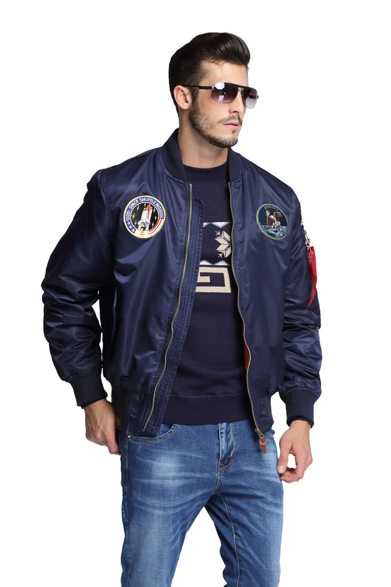 Men’s Apollo Bomber Pilot Flight Jacket – Stylish Men’s Flight Jacket for Men