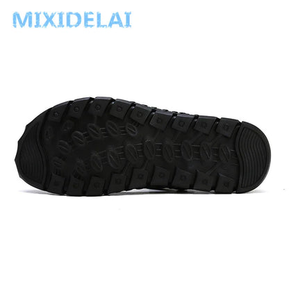 Premium Genuine Leather Men’s Casual Sandals – Comfortable & Stylish Footwear for Men