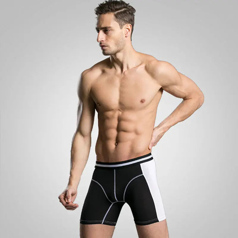 3-Pack Men's Boxer Briefs - Comfortable Long Boxers for Men