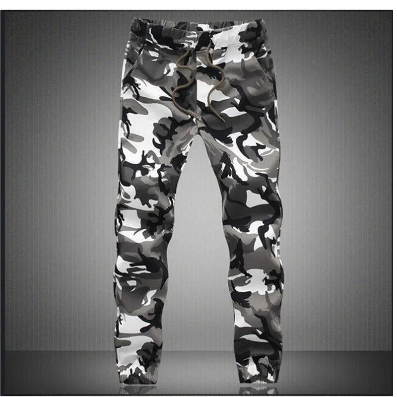 Men's Camouflage Jogger Pants - Comfortable Cotton Cargo Trousers for Men