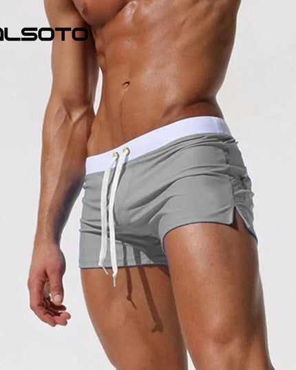 ALSOTO Men's Swim Drawstring Shorts