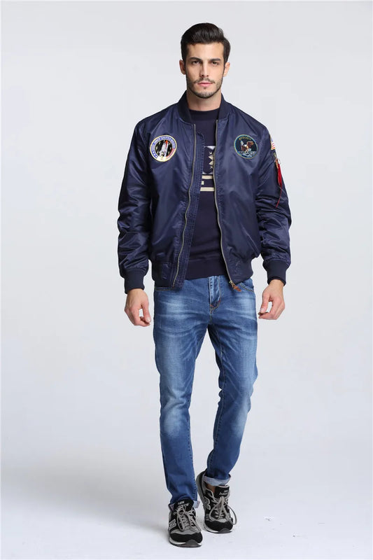 Men’s Apollo Bomber Pilot Flight Jacket – Stylish Men’s Flight Jacket for Men
