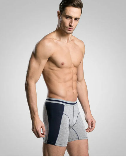3-Pack Men's Boxer Briefs - Comfortable Long Boxers for Men
