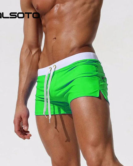 ALSOTO Men's Swim Drawstring Shorts
