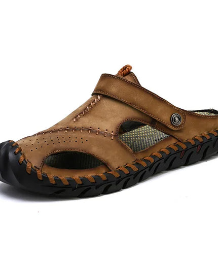 Premium Genuine Leather Men’s Casual Sandals – Comfortable & Stylish Footwear for Men