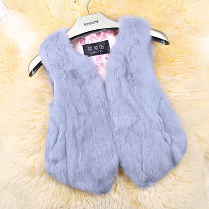 Women's Rabbit Fur Gilet - Luxury Fuzzy Vest