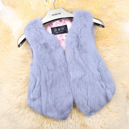 Women's Rabbit Fur Gilet - Luxury Fuzzy Vest
