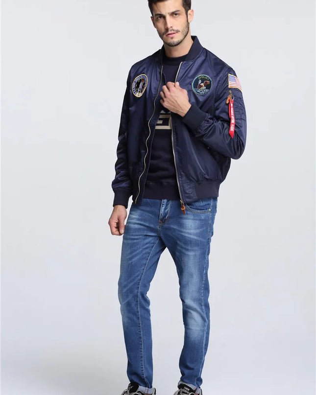 Men’s Apollo Bomber Pilot Flight Jacket – Stylish Men’s Flight Jacket for Men