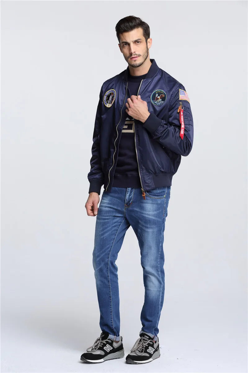 Men’s Apollo Bomber Pilot Flight Jacket – Stylish Men’s Flight Jacket for Men