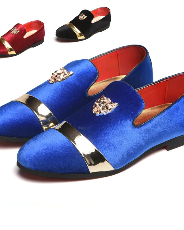 Men's Fashion Loafers With Stylish Metal Studs- Various Colors