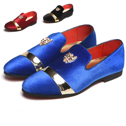 Men's Fashion Loafers With Stylish Metal Studs- Various Colors