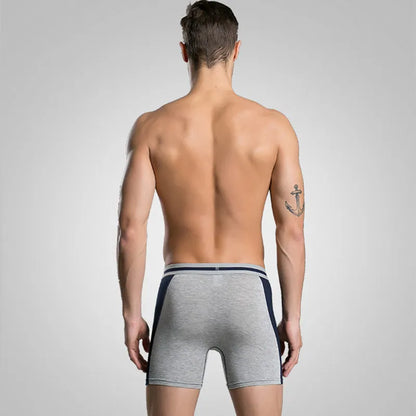 3-Pack Men's Boxer Briefs - Comfortable Long Boxers for Men