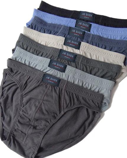 5-Pack 100% Cotton Men's Comfortable Briefs - Various Colors