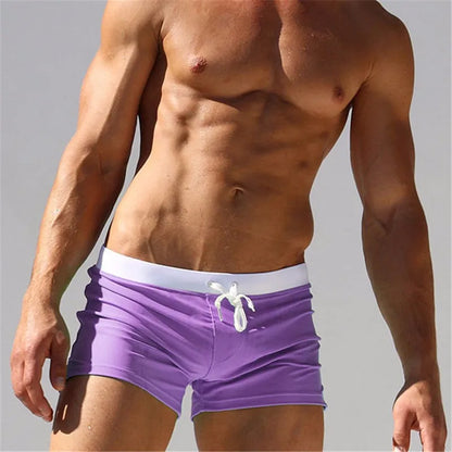 ALSOTO Men's Swim Drawstring Shorts
