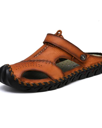 Premium Genuine Leather Men’s Casual Sandals – Comfortable & Stylish Footwear for Men