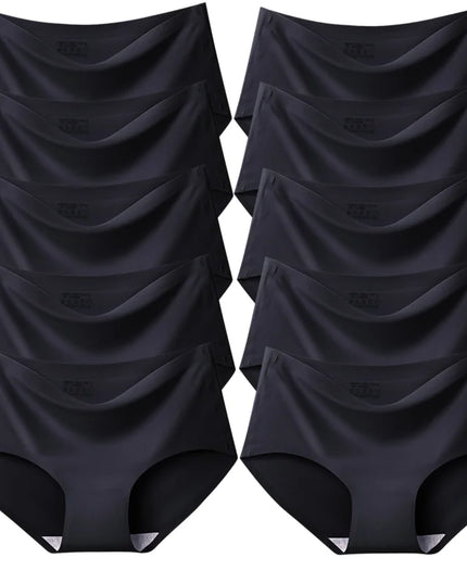 10-Piece Set of Women's Comfortable Silk Satin Panties