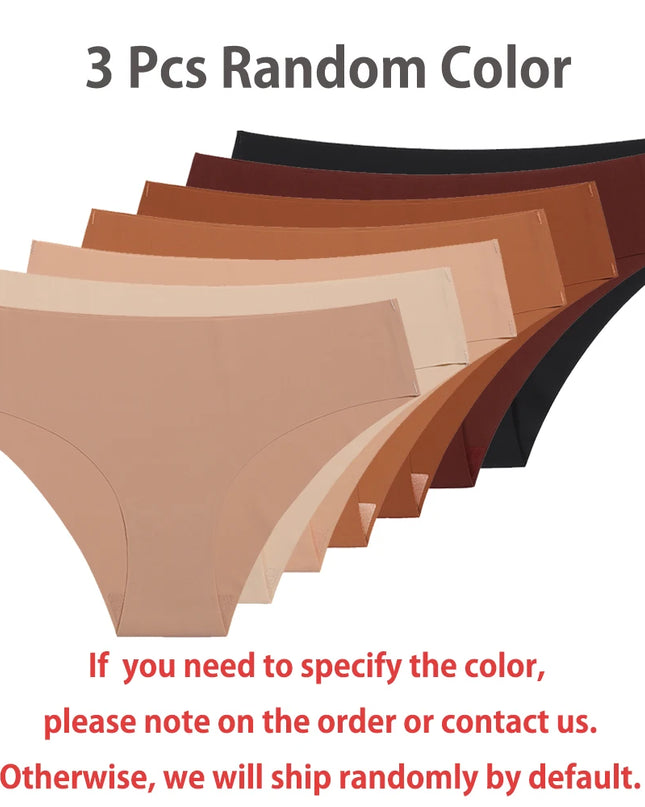 3-Pack Seamless Ice Silk T-Back Thongs for Women - Breathable Underwear