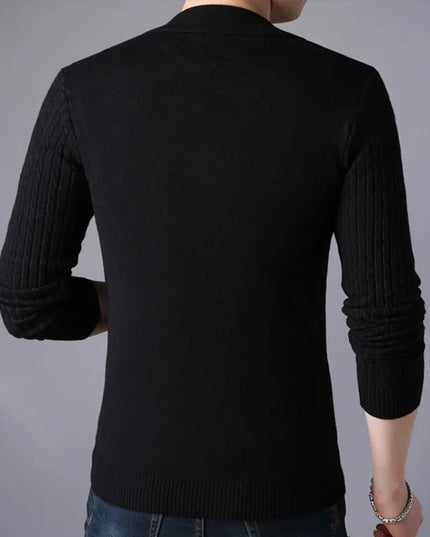 Men's Long Sleeve Knit Zipper Casual Slim Fit Jacket
