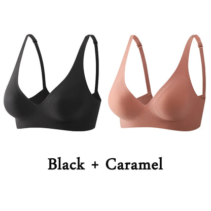 2-Pack Women’s Plus Size Seamless Wireless Bra