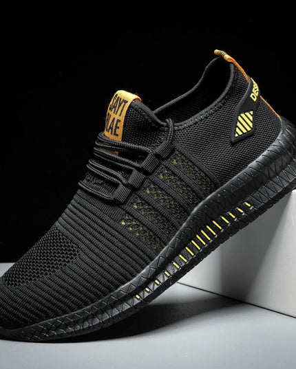 Men’s Breathable Mesh Casual Sneakers – Lightweight Lace-up Athletic Shoes