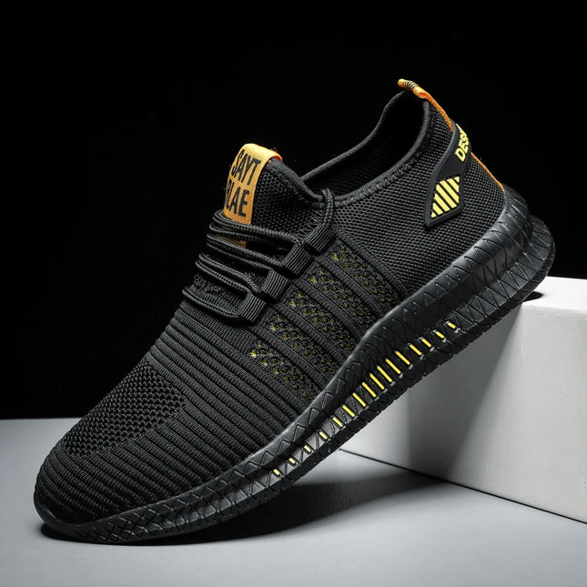 Men’s Breathable Mesh Casual Sneakers – Lightweight Lace-up Athletic Shoes