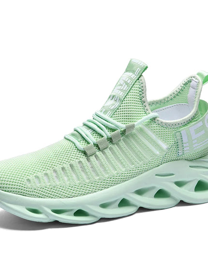 Men's Lightweight Fluorescent Running Sneakers - Breathable, Comfortable, Non-Slip