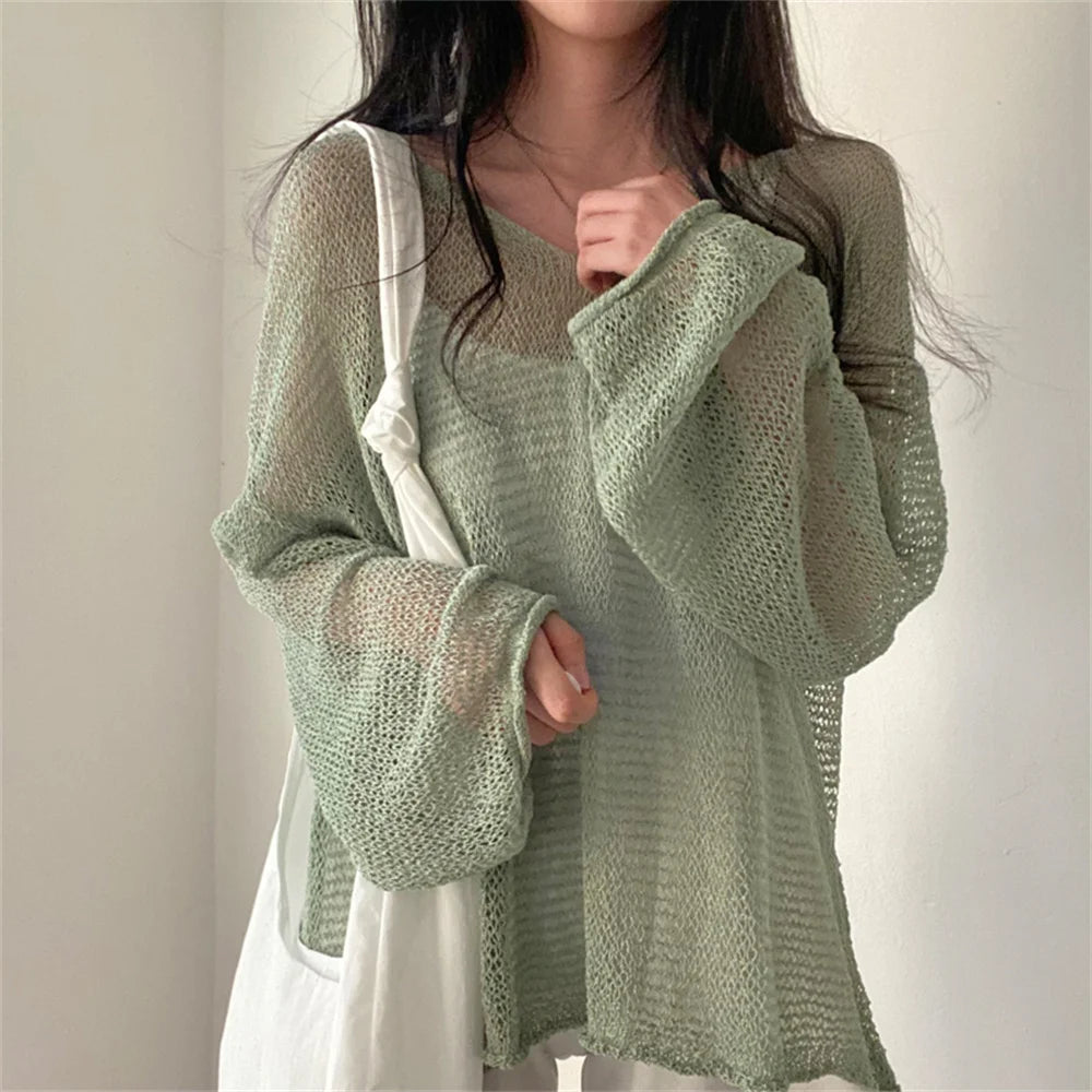 Women's Hollow-Out Casual Sweater