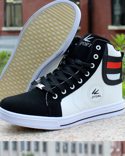 Men's High-Top Lace-Up Sneakers - Various Colors