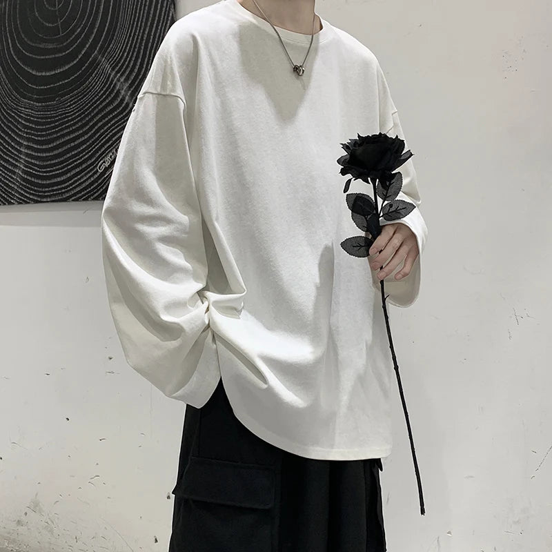 Men's Loose Fit Long Sleeve Casual Sweatshirt