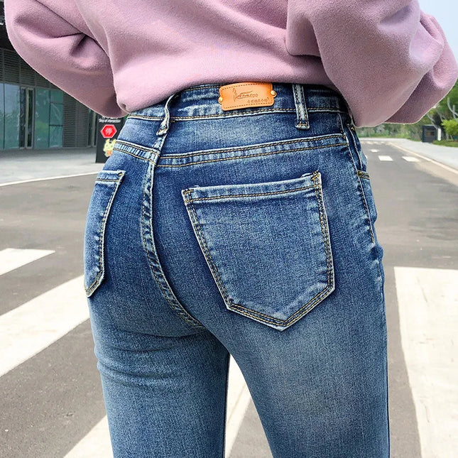 Women’s High Waist Stretch Retro Jeans – Classic & Comfortable Fit for Women
