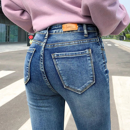 Women’s High Waist Stretch Retro Jeans – Classic & Comfortable Fit for Women