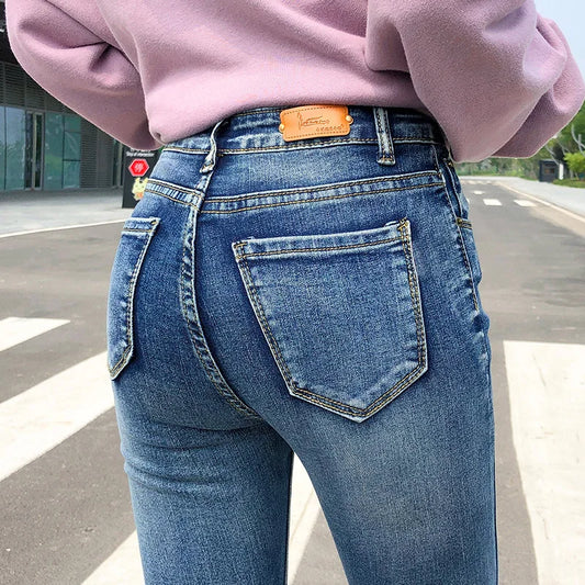 Women’s High Waist Stretch Retro Jeans – Classic & Comfortable Fit for Women