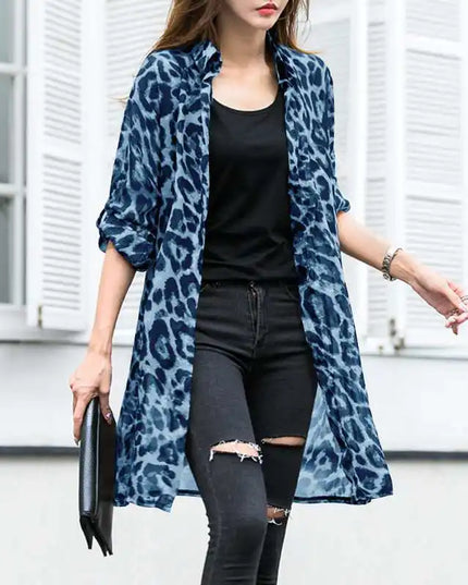 Zanzea Women's Casual Leopard Print Cardigan - Various Colors