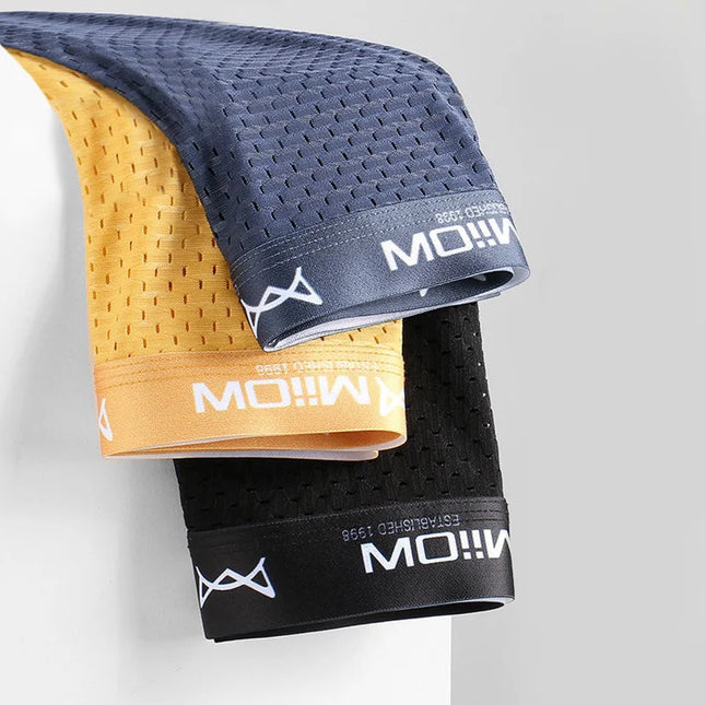 MiiOW Men's 3-Pack Mesh Boxer Briefs