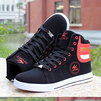 Men's High-Top Lace-Up Sneakers - Various Colors