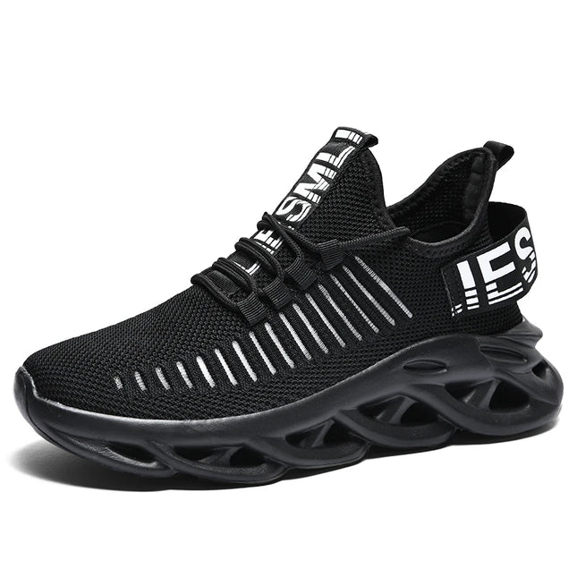 Men's Lightweight Fluorescent Running Sneakers - Breathable, Comfortable, Non-Slip