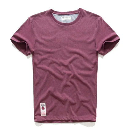Men's Cotton Casual T-Shirt - Basic O-Neck Tee
