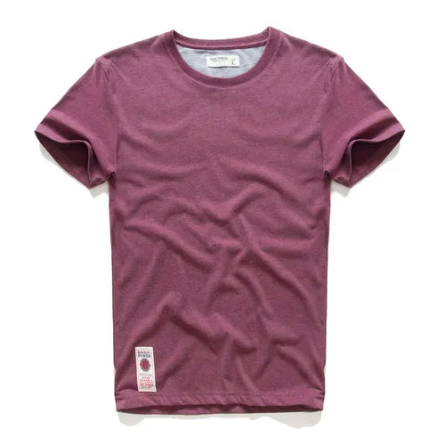 Men's Cotton Casual T-Shirt - Basic O-Neck Tee