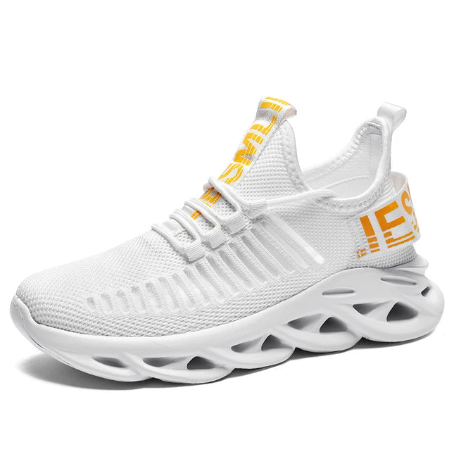 Men's Lightweight Fluorescent Running Sneakers - Breathable, Comfortable, Non-Slip