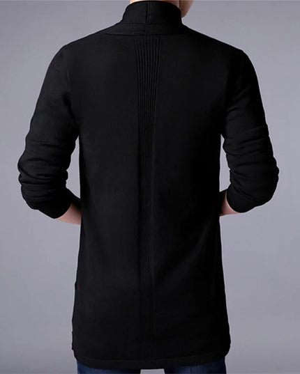 Men’s Slim Fit Solid Color Knitted Jacket Cardigan