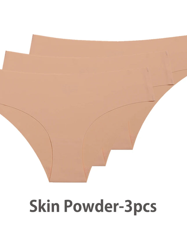 3-Pack Seamless Ice Silk T-Back Thongs for Women - Breathable Underwear