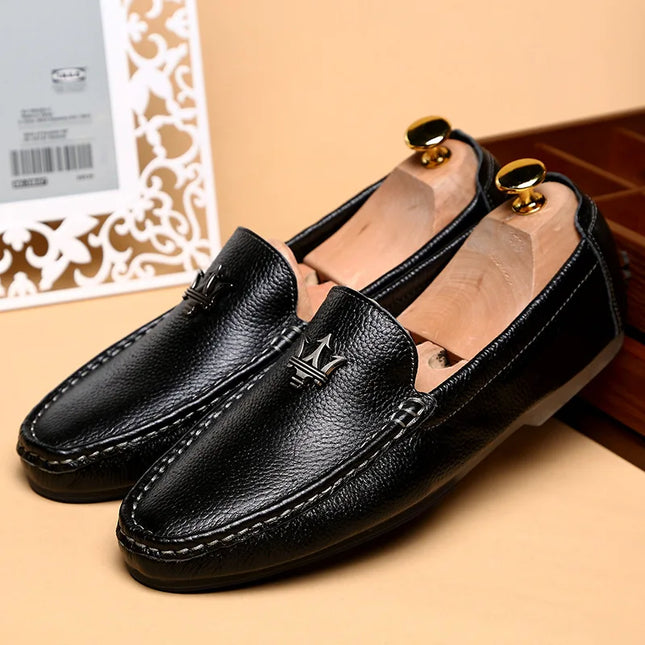 Men's Casual Slip-On Loafers in Genuine Leather