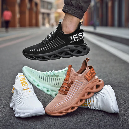 Men's Lightweight Fluorescent Running Sneakers - Breathable, Comfortable, Non-Slip-Various Colors
