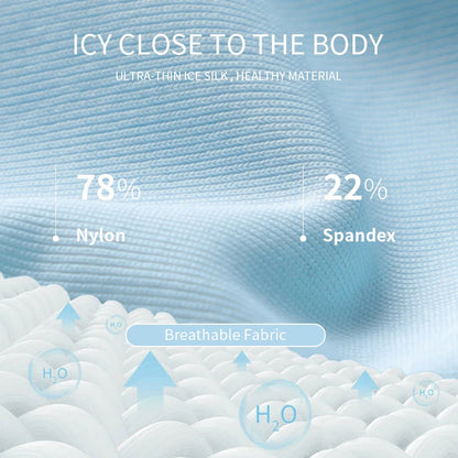 Mens 3-Pack Antibacterial Ice Silk Boxer Shorts with Elastic Waist