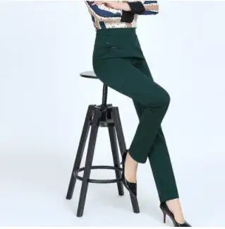 Women's High-Waist Elastic Straight Trousers - Comfortable & Stylish Women’s Pants