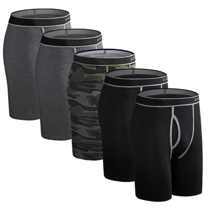 5 Pack Men's Cotton Boxer Shorts – Comfortable Breathable Men's Underwear Set